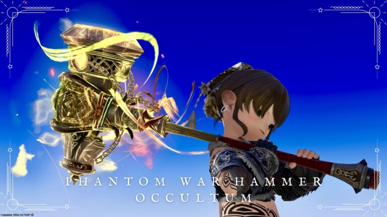 戦士のファントムウェポン (PW) 最終形態・光る大金槌『ファントムオカルタム・ウォーハンマー』 ララフェル FF14ブログ Norirow Note 20