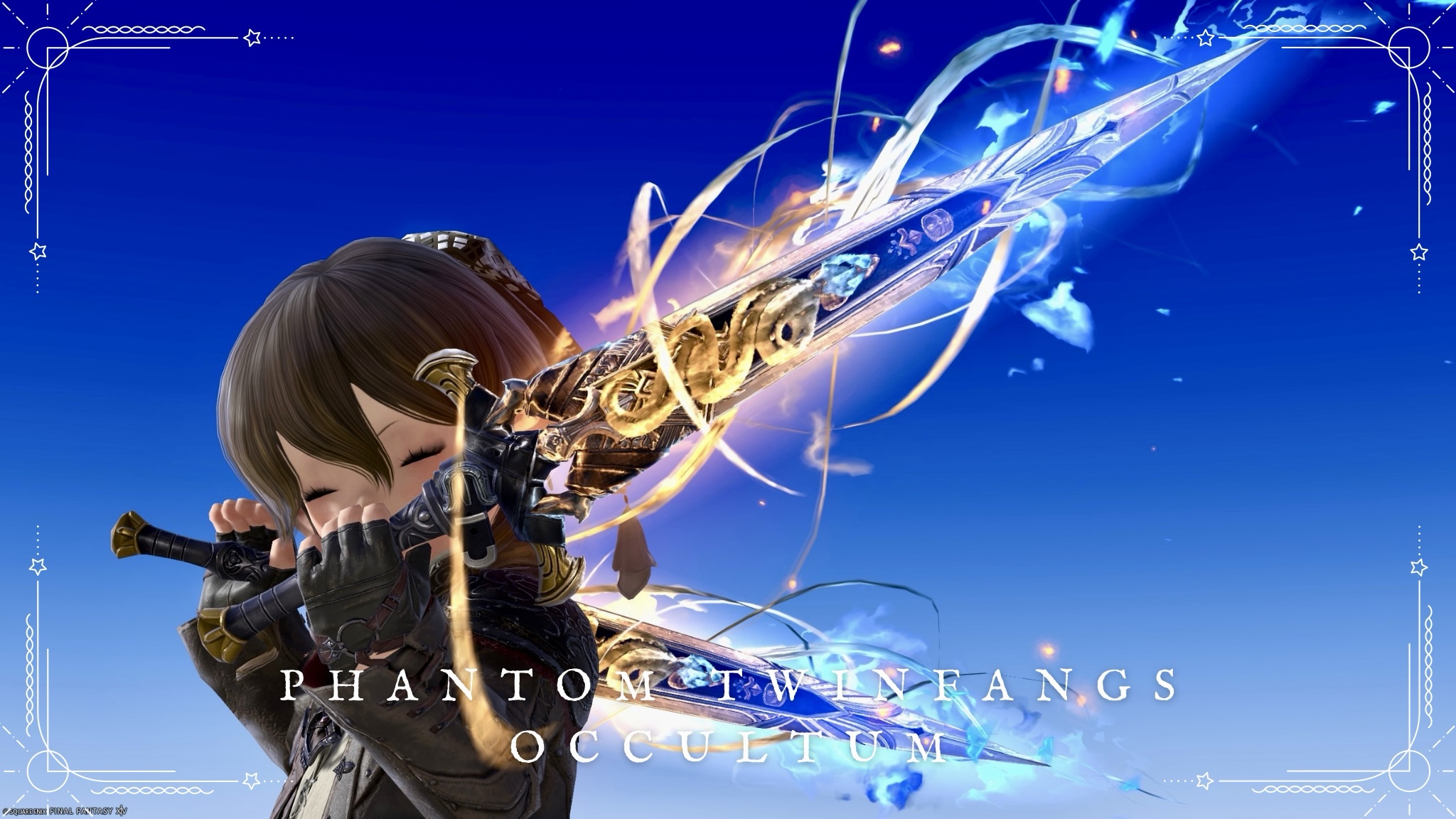 Viper's Phantom Weapon (PW) Final Stage – Glowing Serpent God Dual Blades "Phantom Twinfangs Occultum" Lalafell FF14 Blog Norirow Note 25