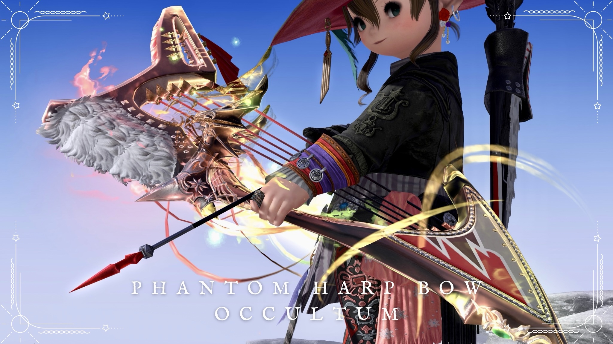 Bard's Phantom Weapon (PW) Final Stage – The Glowing Wild Guitar Bow, 'Phantom Harp Bow Occultum' Lalafell FF14 Blog Norirow Note 26