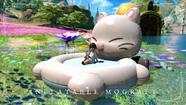 A Big, Cute Moogle Pool Float Mount: "Inflatable Mograft" (Moonfire Faire 2026) Lalafell FF14 Blog Norirow Note 19
