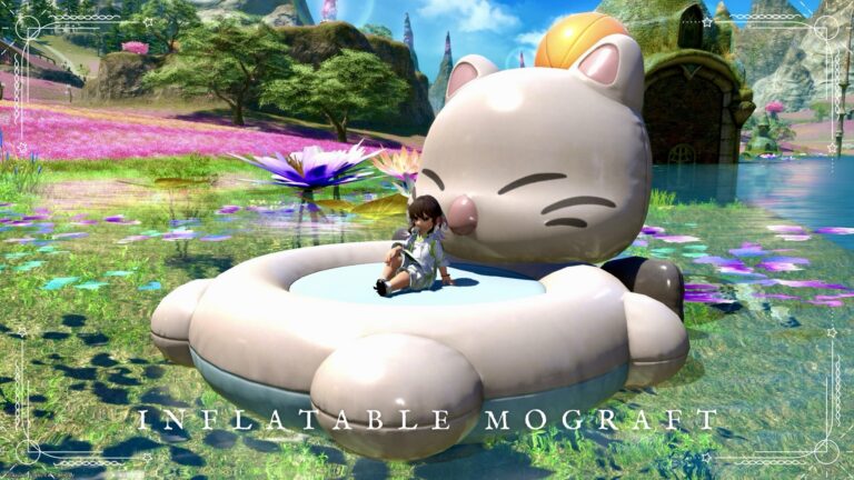 可愛いモーグリの大きな浮き輪のマウント『モーグリフロート』 (紅蓮祭2026) ララフェル FF14ブログ Norirow Note 28