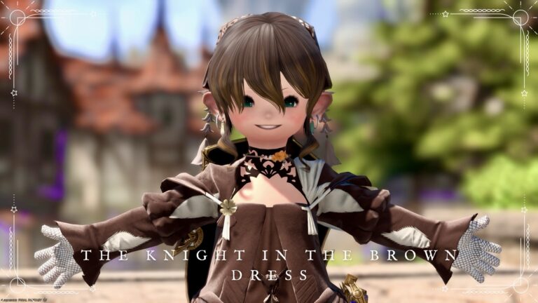 [Glamour] A Chic "Princess Knight in a Brown Dress" — Machérie Costume Arrange Coord Lalafell FF14 Blog Norirow Note 40