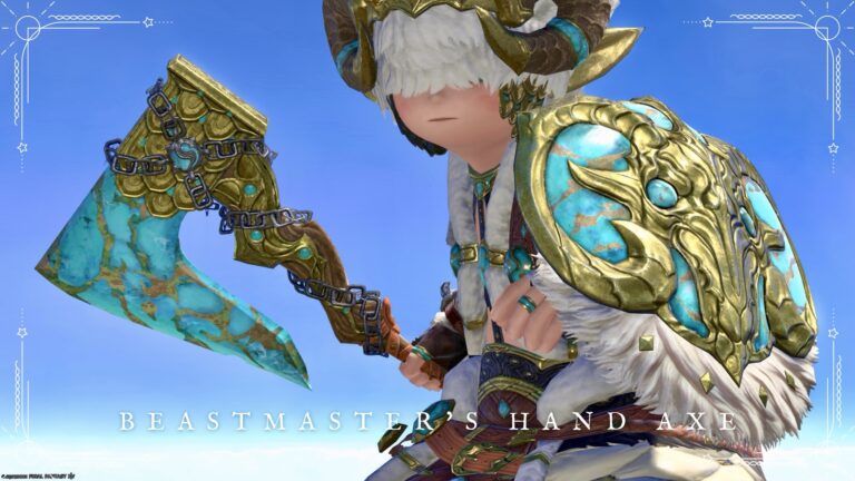ターコイズが可愛い片手斧・魔獣使いのAF1武器『ビーストマスター・ハンドアクス』 ララフェル FF14ブログ Norirow Note 20