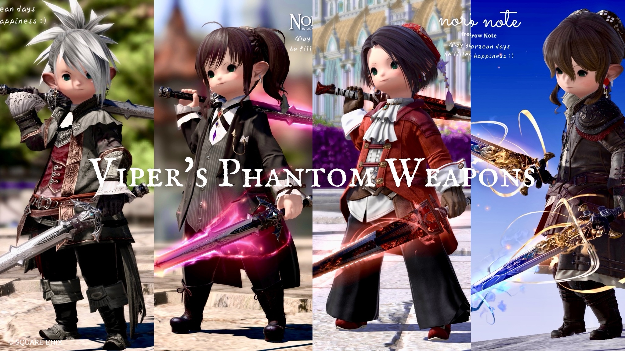 [Compilation] A Look at Every Stage of the Viper's Phantom Weapon (PW)! Lalafell FF14 Blog Norirow Note 32