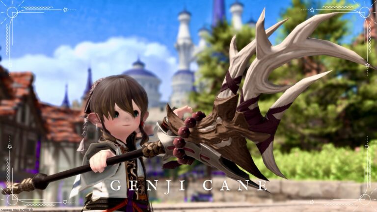 鹿の角と数珠の和風杖・伝説の白魔道士武器『源氏之錫杖』 ララフェル FF14ブログ Norirow Note 20